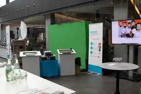 Greenscreen Fotobox bei Businessevent